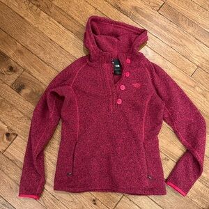 Pink north face quarter zip